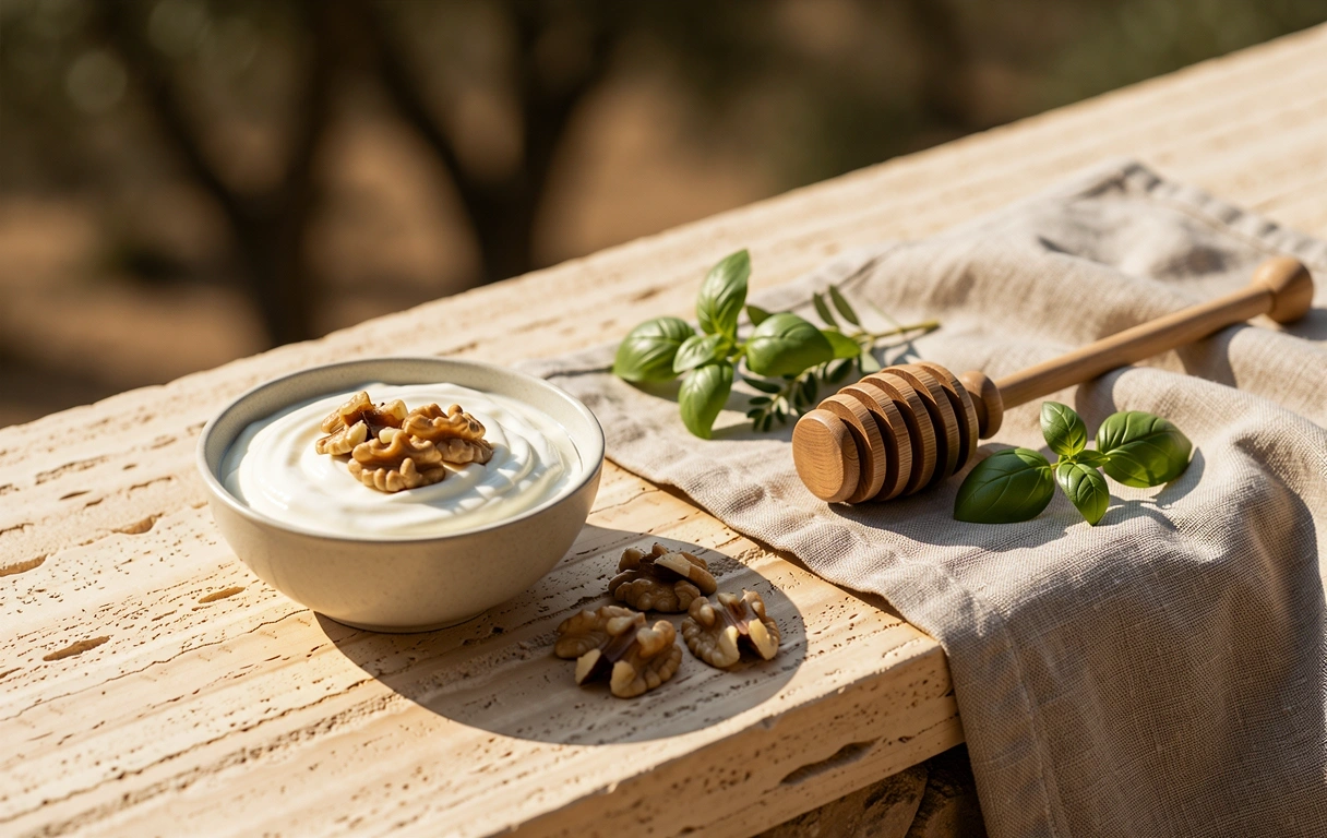 Colazione bilanciata in luce mattutina