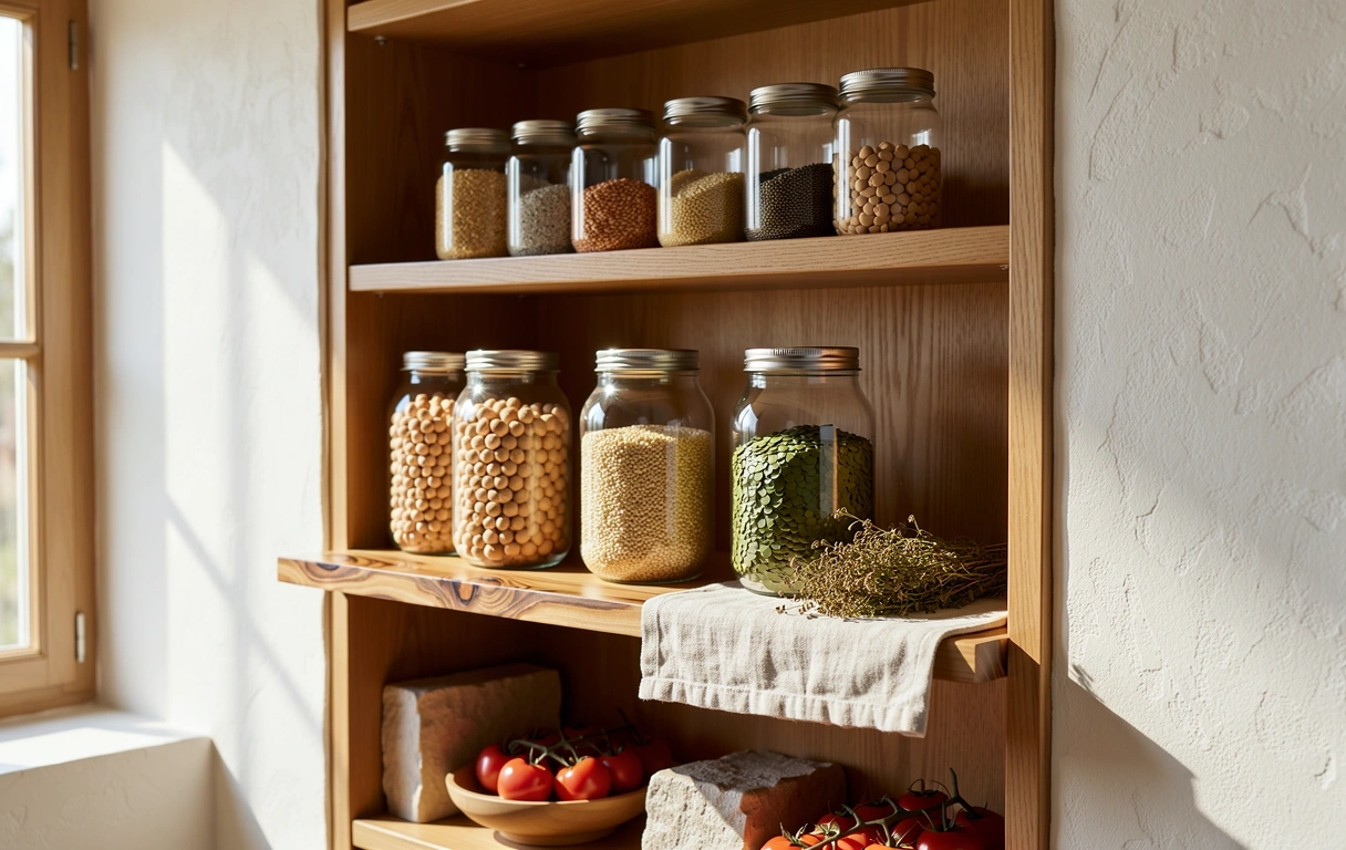Dispensa organizzata con eleganza